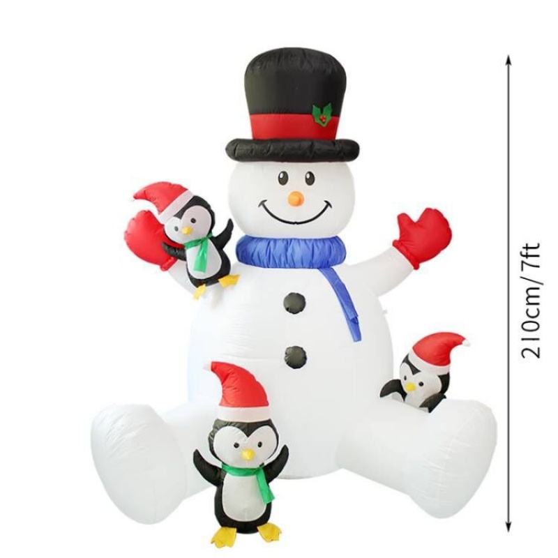 クリスマスインフレータブル雪だるまペンギン積み重ね羅漢 LE - Christmas Lights Outdoor のレビューと価格