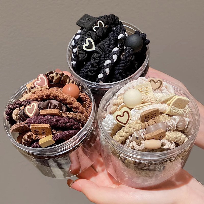 5/10 ピース/セットエレガントなハートボール弾性ヘアバン - Ornament Ball Set のレビューと価格
