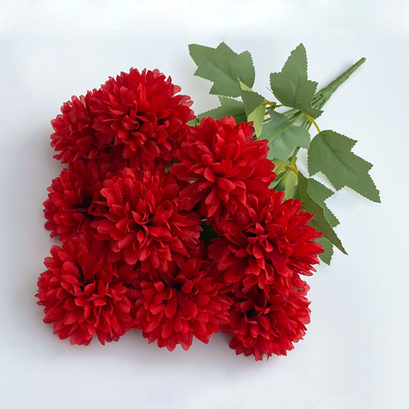 造花花束菊結婚式ホームクリスマス花嫁のブーケクラフトスクラッ - Christmas Wreath Fake のレビューと価格