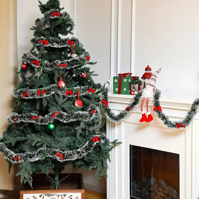 緑の杖,花輪,パーティー,結婚式,家の装飾のためのクリスマス - Tinsel Garland Decoration のレビューと価格