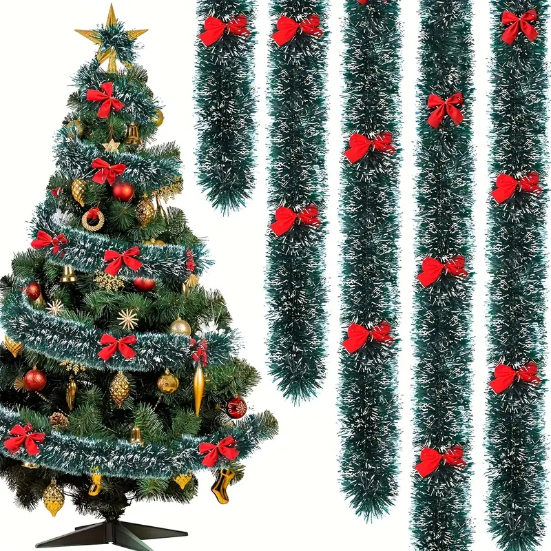 緑の杖,花輪,パーティー,結婚式,家の装飾のためのクリスマス - Tinsel Garland Decoration のレビューと価格