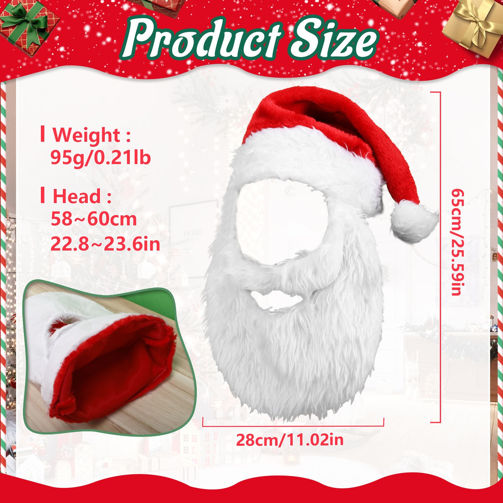 新成人ボールぬいぐるみクリスマス帽子ユニセックスおかしいサン - Santa Hat Plush のレビューと価格