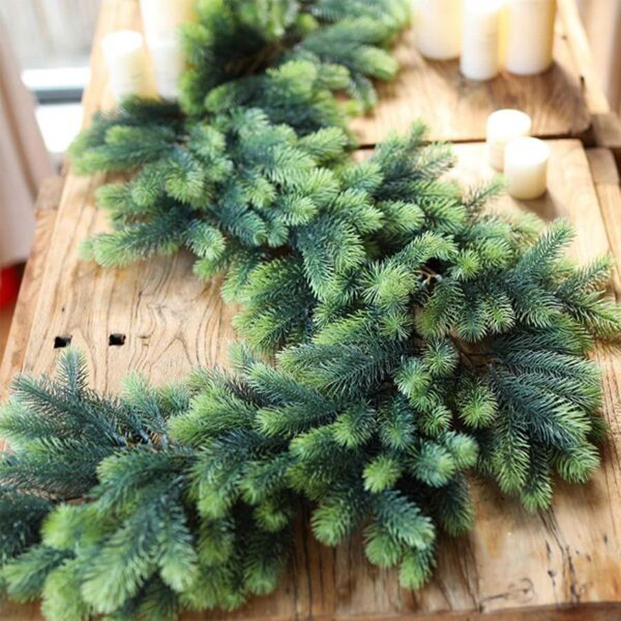 人工グリーン植物ラタンクリスマスツリーガーランドリースホーム - Christmas Tree Artificial のレビューと価格