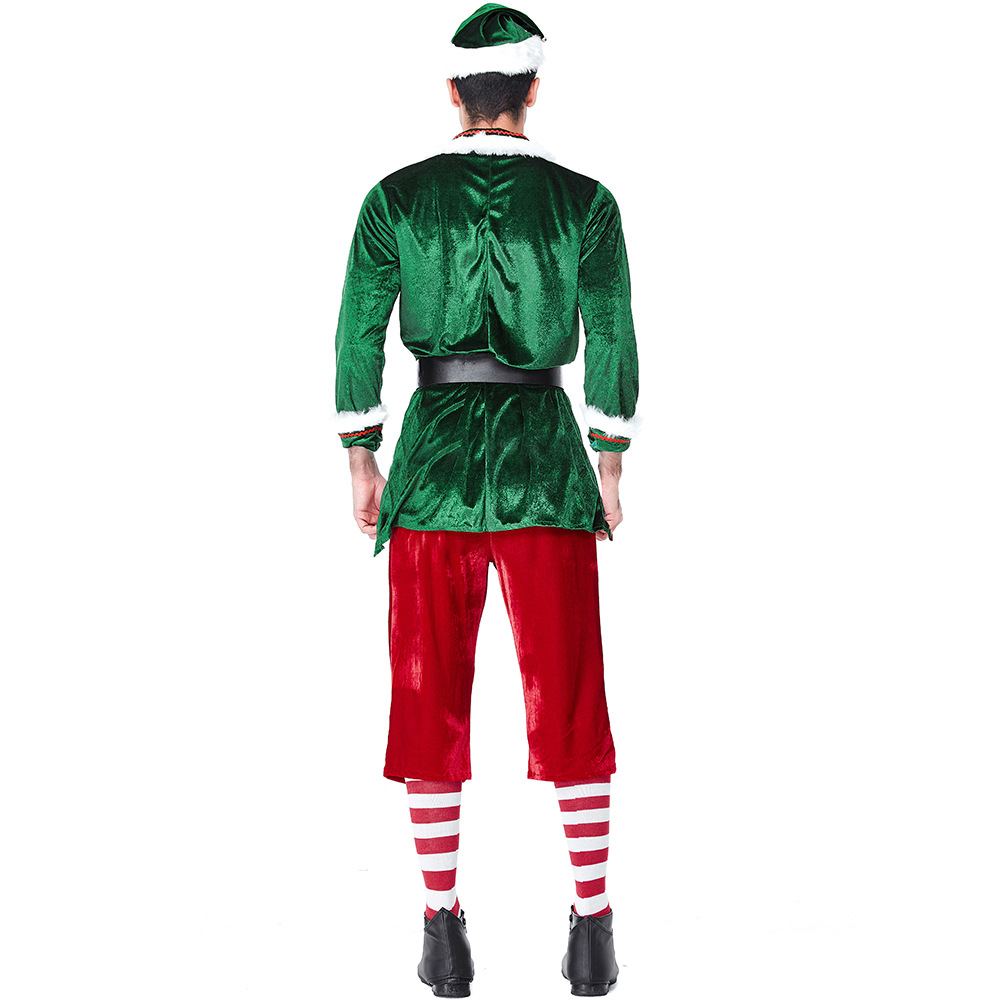 サンタクロースの衣装女性男性クリスマスエルフドレスユニセック - Elf Costume Christmas のレビューと価格