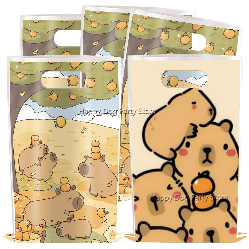 漫画カピバラパーティー用品動物カピバラプラスチックハンドルバ - Gift Box Wrap Set のレビューと価格