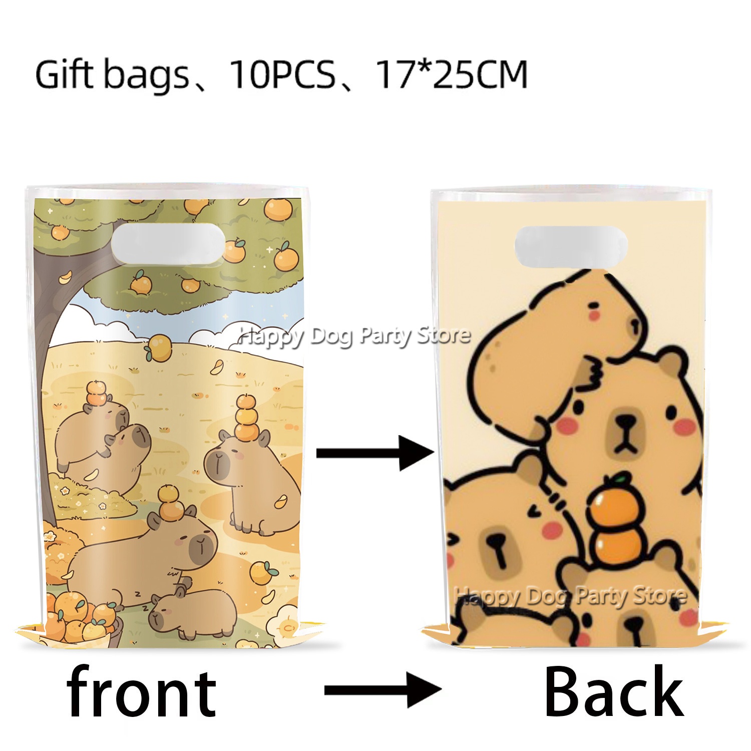 漫画カピバラパーティー用品動物カピバラプラスチックハンドルバ - Gift Box Wrap Set のレビューと価格