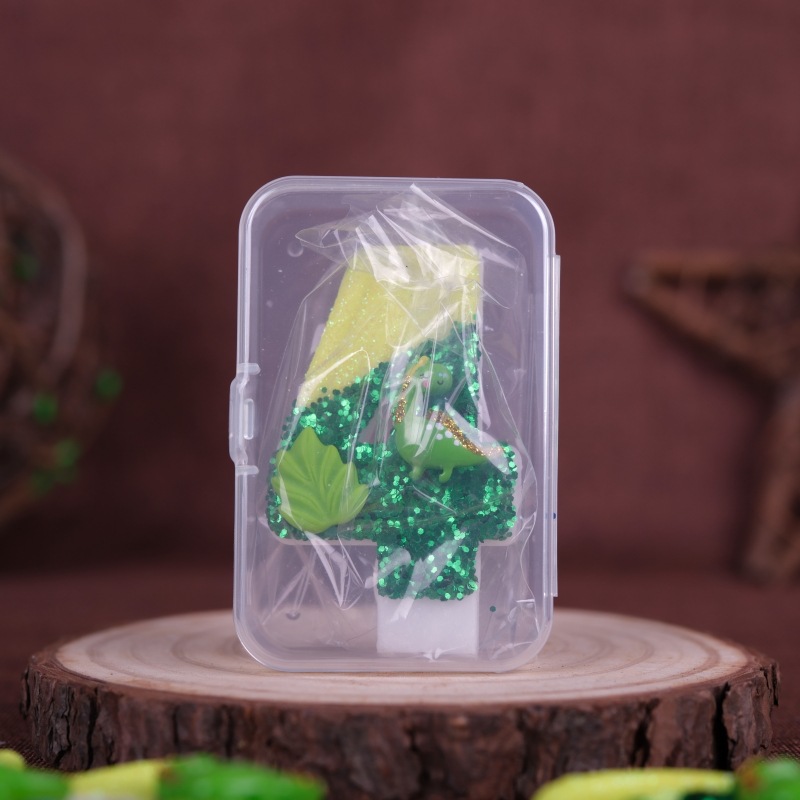 新しい0-9数字の誕生日キャンドル、オリジナルグリーン恐竜ワ - Holiday Candle Set のレビューと価格