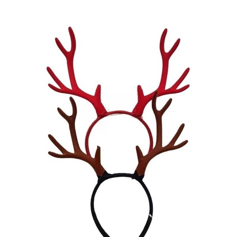 10ペア 17cm フロッキング加工のトナカイの角ヘッドバン - Reindeer Antlers Headband のレビューと価格