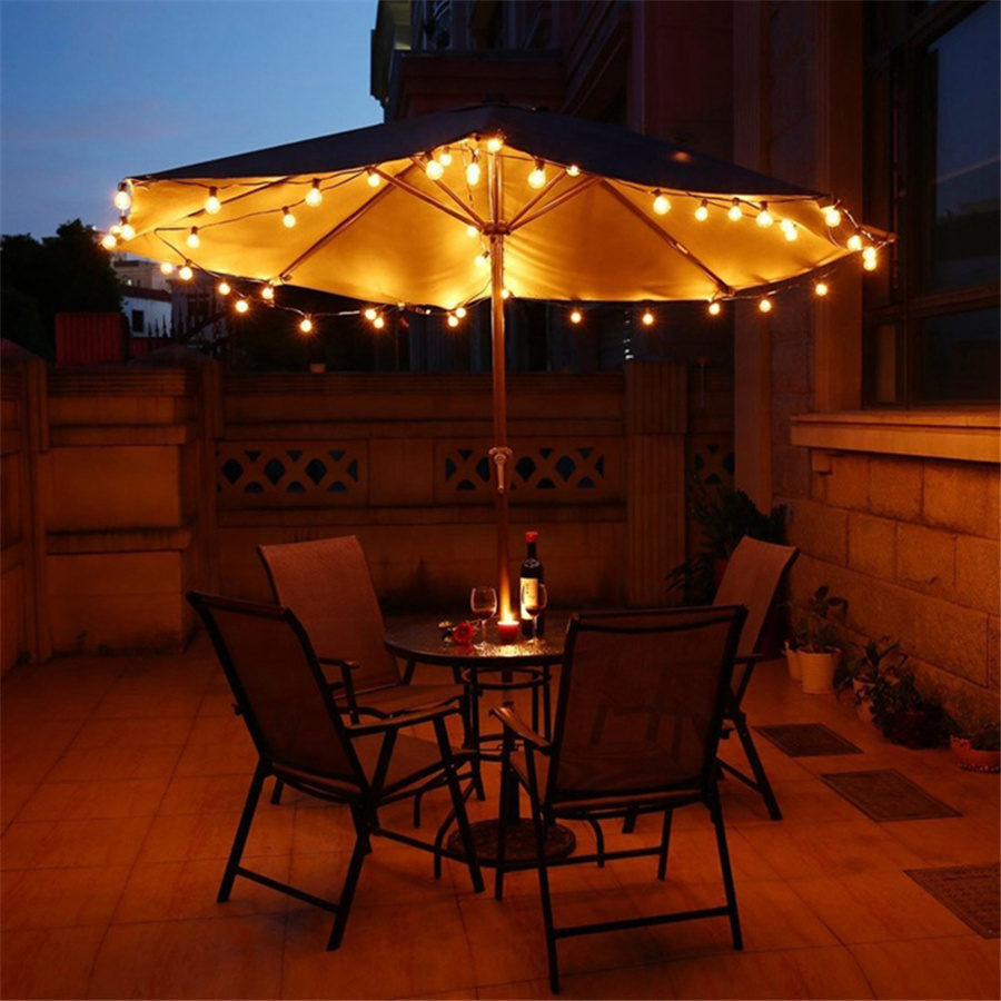防水 25Ft G40 グローブ電球ストリングライト屋外花輪 - Christmas Lights Outdoor のレビューと価格