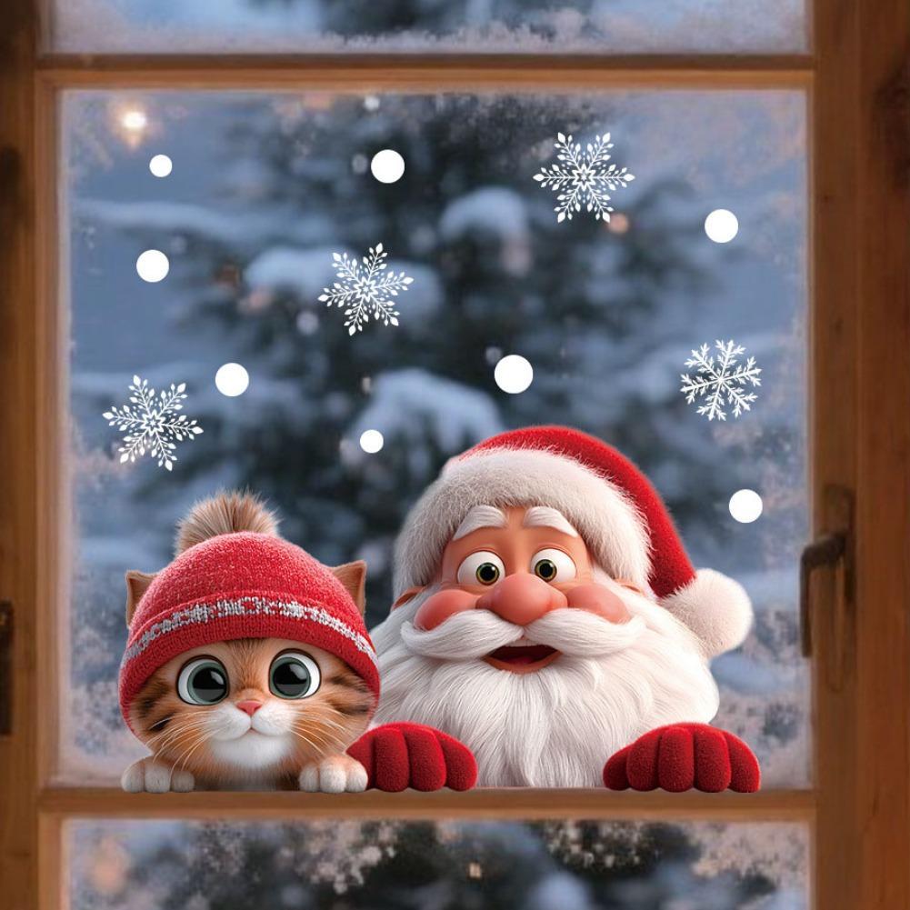 2 個クリスマスウィンドウクリングステッカークリスマスデカー - Snowflake Window Decal のレビューと価格