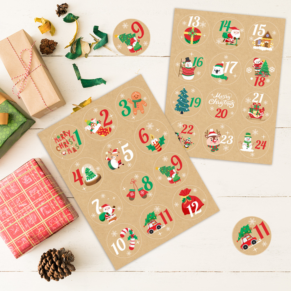 24 個クリスマスデコレーションアドベントカレンダー番号ステ - Advent Calendar Gift のレビューと価格