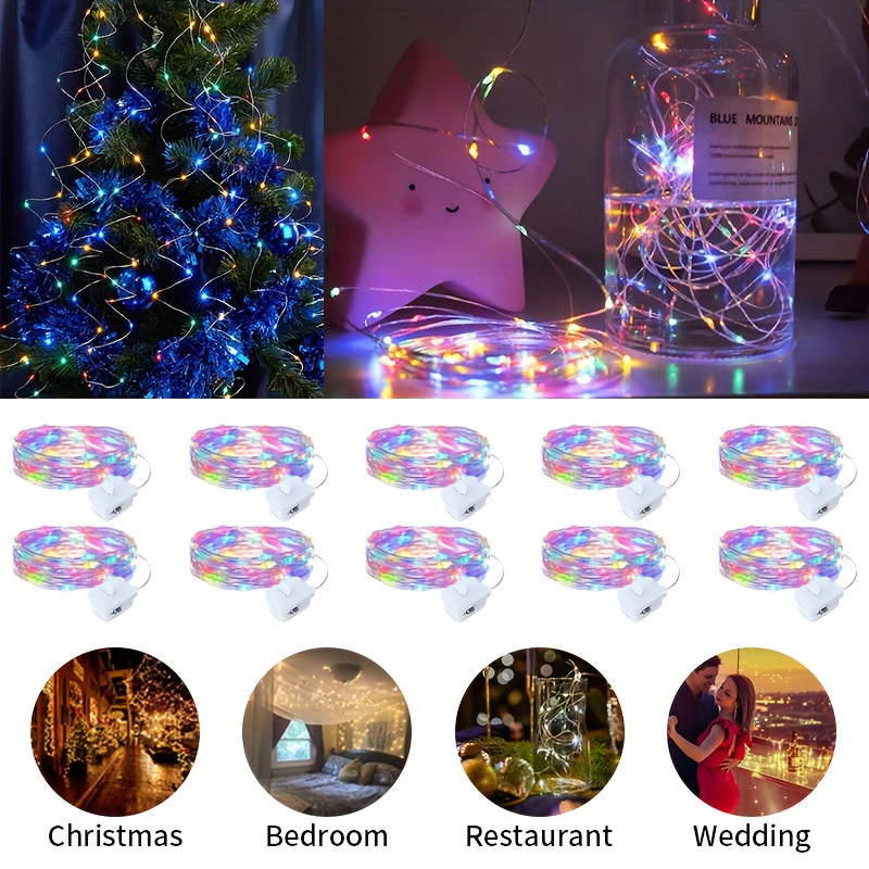 10個入りLEDフェアリーライト、3つのモード、電池式ストリ - Led Fairy String Lights のレビューと価格