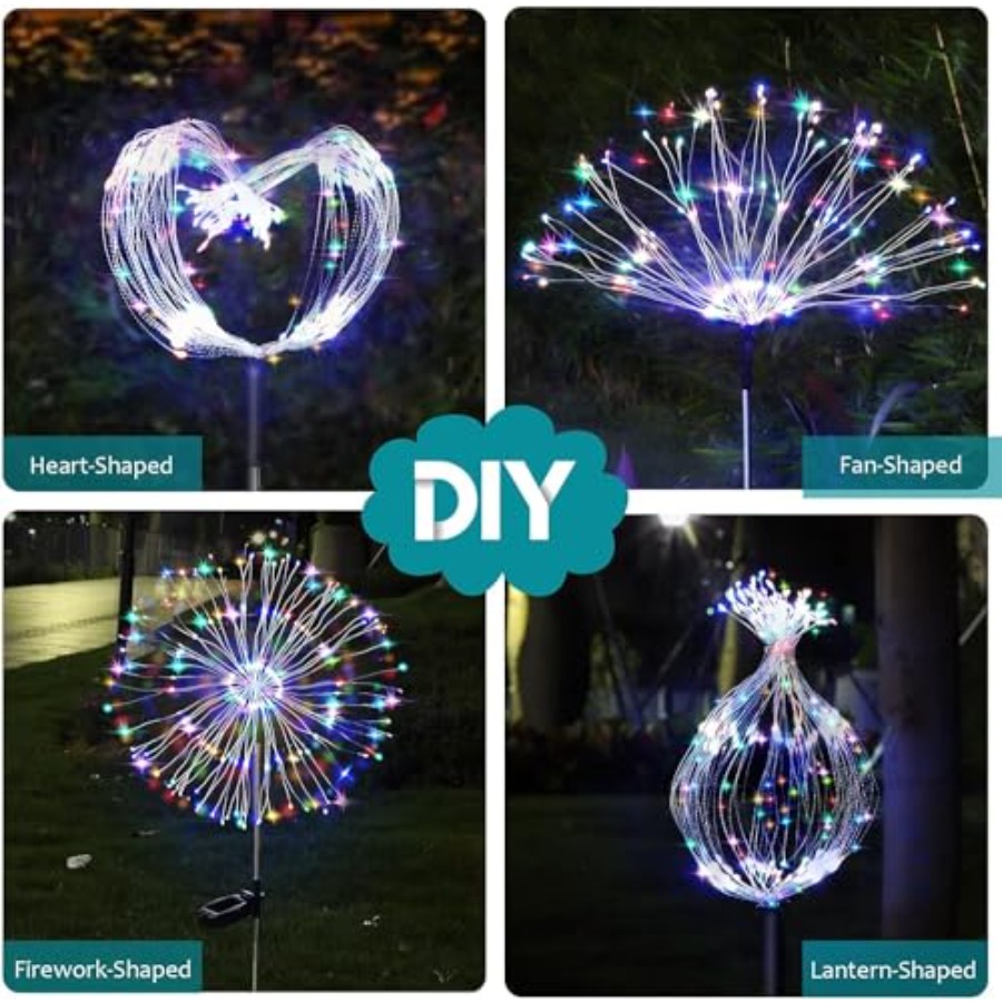 ソーラー花火ライト、照明モード付きソーラーライト、屋外防水、 - Christmas Lights Outdoor のレビューと価格